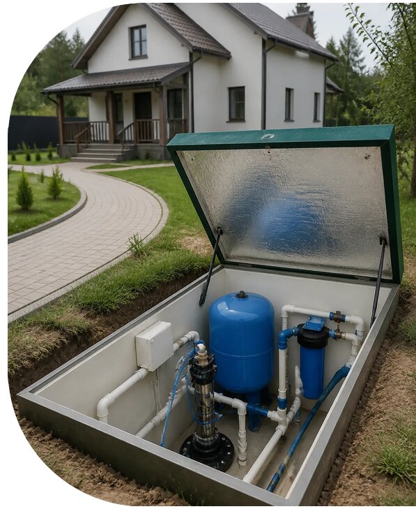 Автономное водоснабжение дома в Искитиме от 152880 р. | АПаруса-Скм