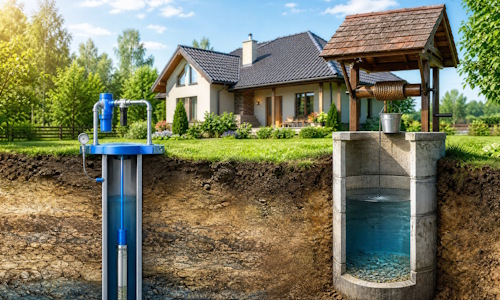 Автономное водоснабжение загородного дома Искитим: скважина или колодец